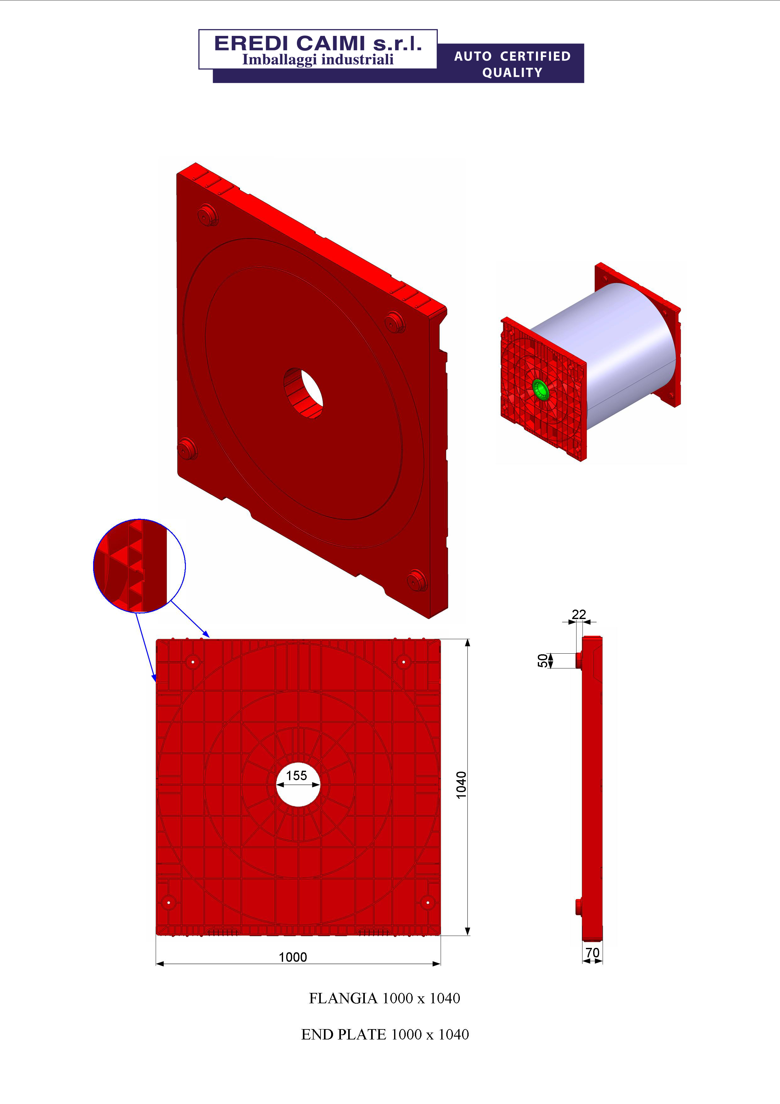 FLANGE 1000X1040 ROSSA SPECIALE