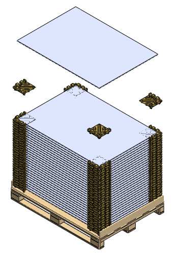 Imballo fotovoltaico orizzontale